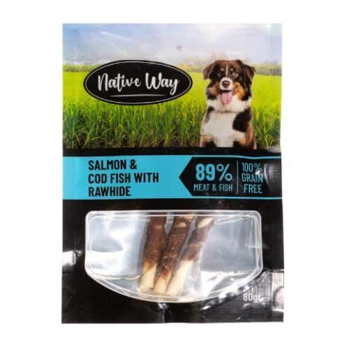 Soup Native Way חטיף NATIVE WAY מקל באפלו עטוף בסלמון ודג קוד 80 ג - Pets Spot חדרה